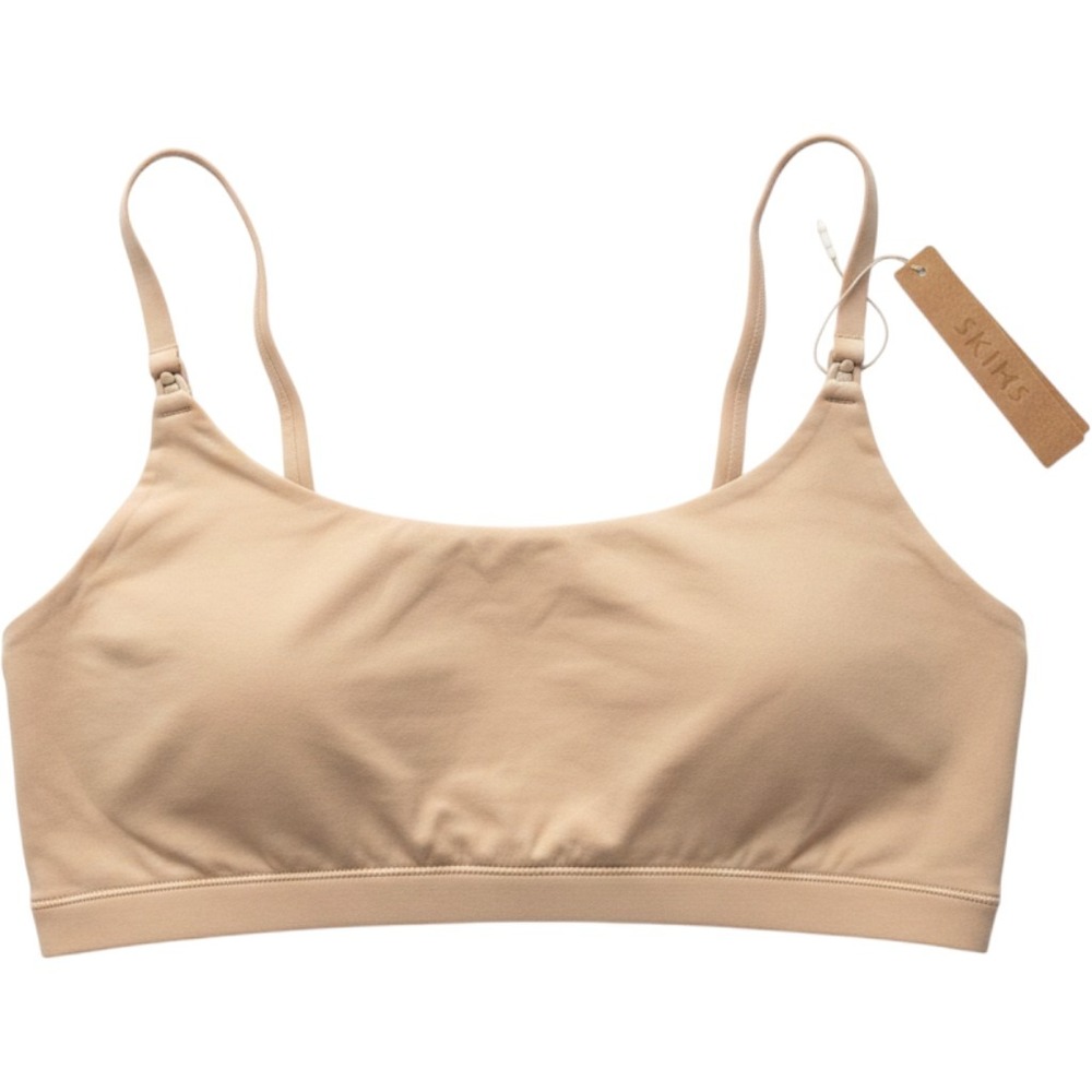 Skims Fits Everybody Maternity Nursing Scoop Bralette Nude Tan NWT Size L